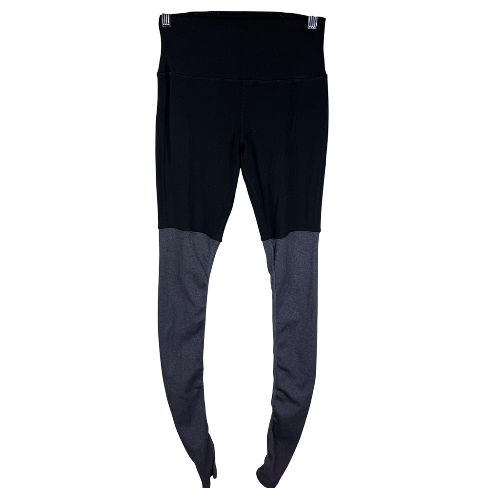 Alo Yoga High Waist Goddess Leggings Black‎ Grey Stirrup Size SM Balletcore